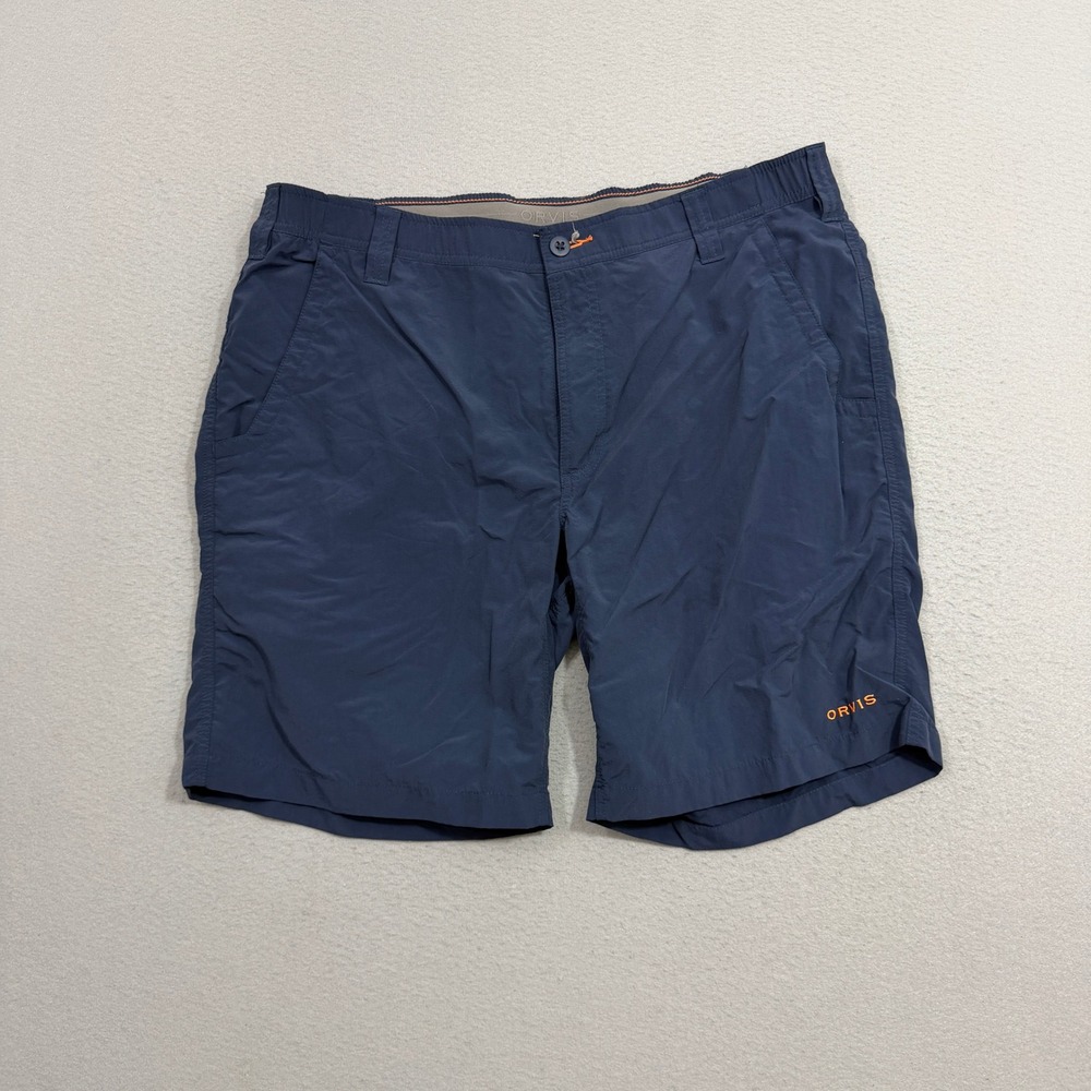 Orvis Shorts Mens Large Blue Nylon Outdoor Hiking Fishing Lightweight 296756 S22